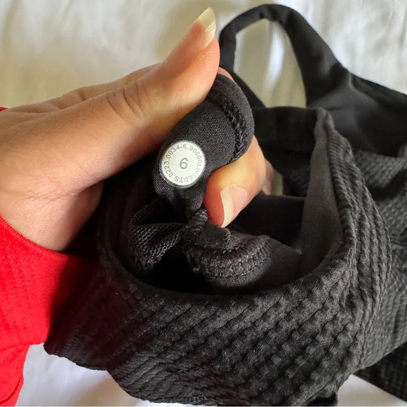 🆕🖤 Lululemon Scoop Neck Yoga Tank Top Grid Texture Black - Picture 7 of 9